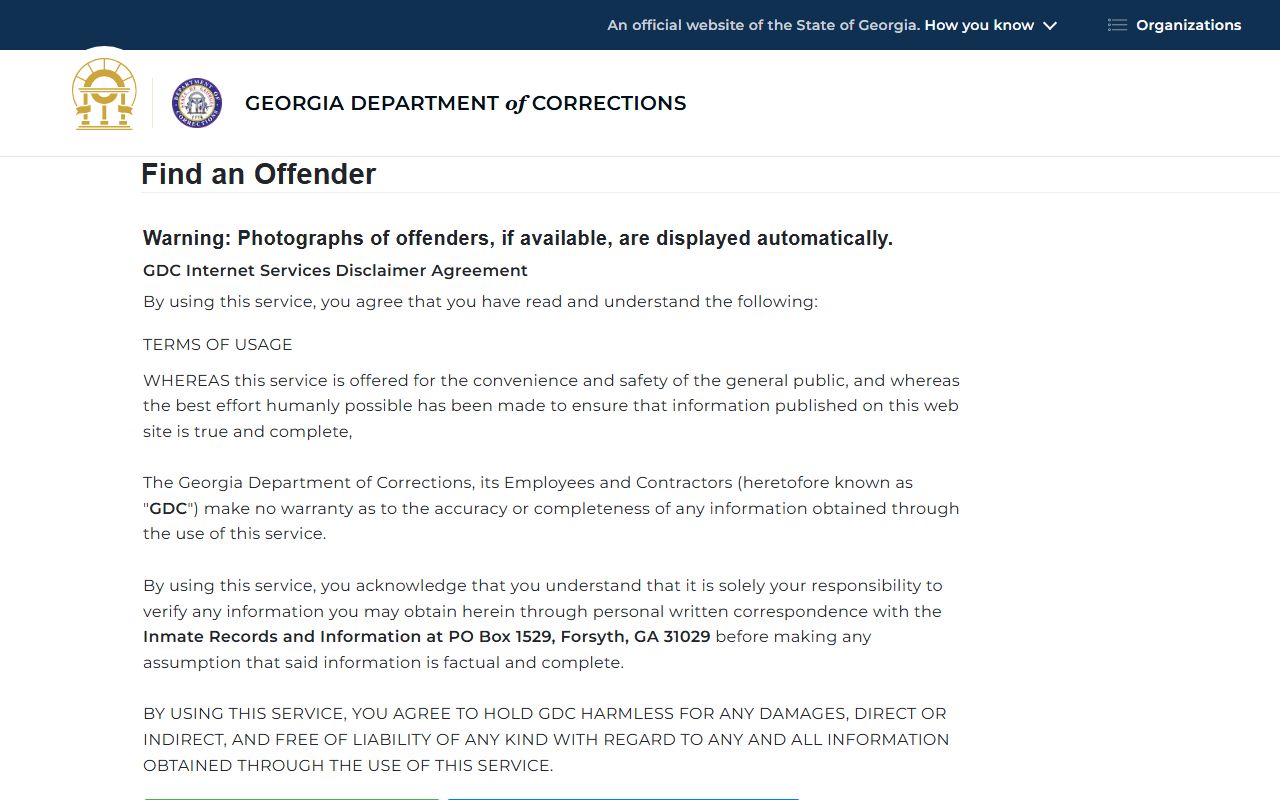 Screven County arrest records and court charges GDC offender search