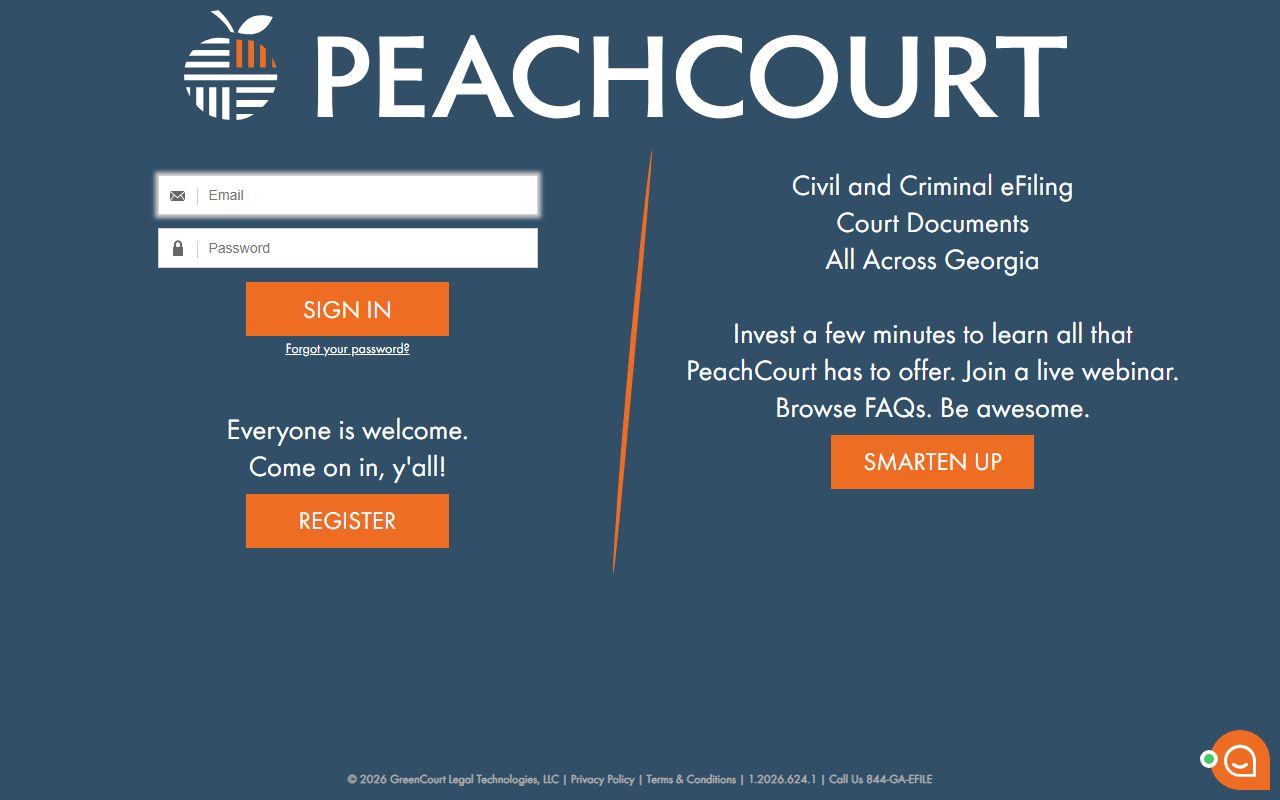 Screven County Court records PeachCourt access page