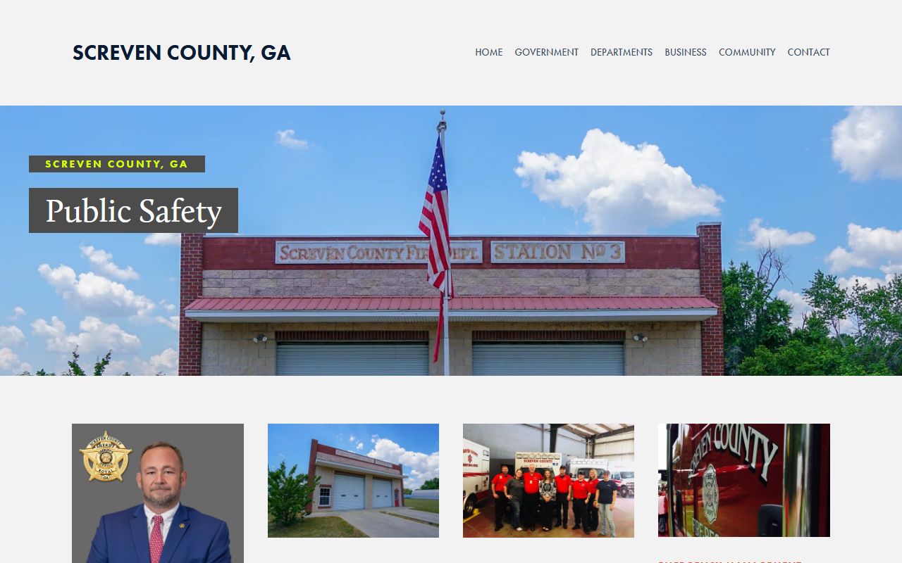 Screven County Court records sheriff and jail public safety page