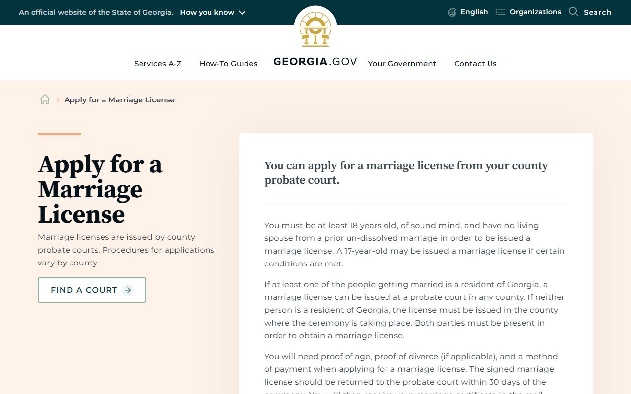 Screven County marriage records Georgia.gov marriage license guide