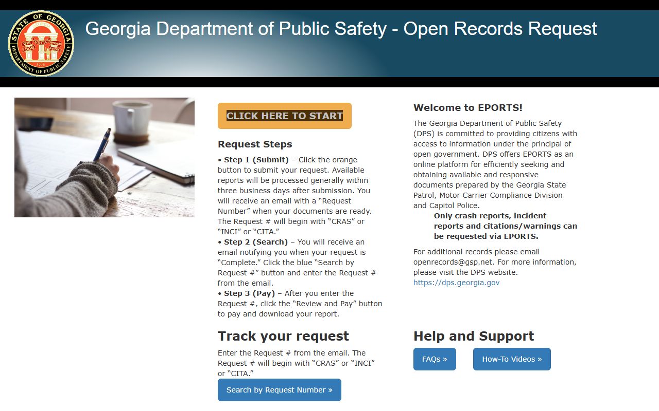 Screven County traffic court records Georgia DPS EPORTS portal